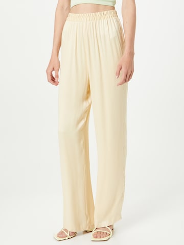 River Island Wide leg Παντελόνι σε κίτρινο: μπροστά