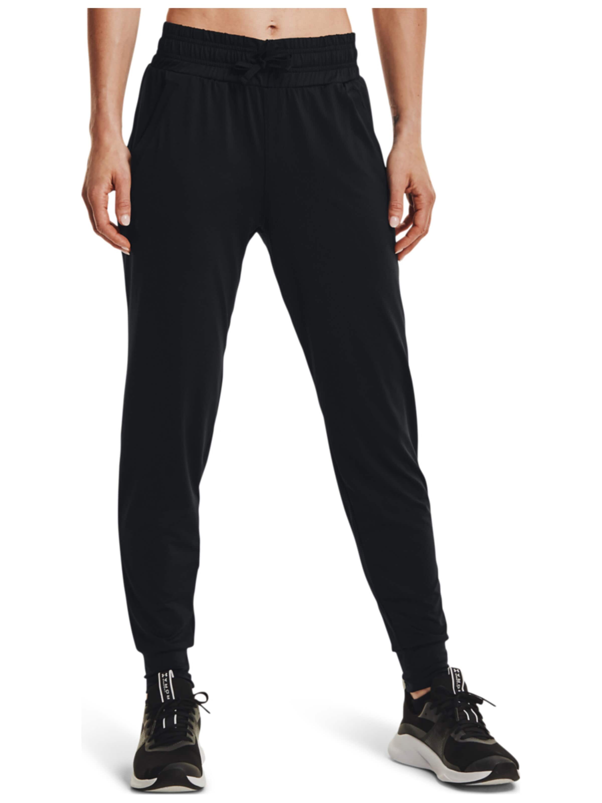 UNDER ARMOUR Regular Sportbroek 'Under Armour HeatGear' in Zwart: voorkant