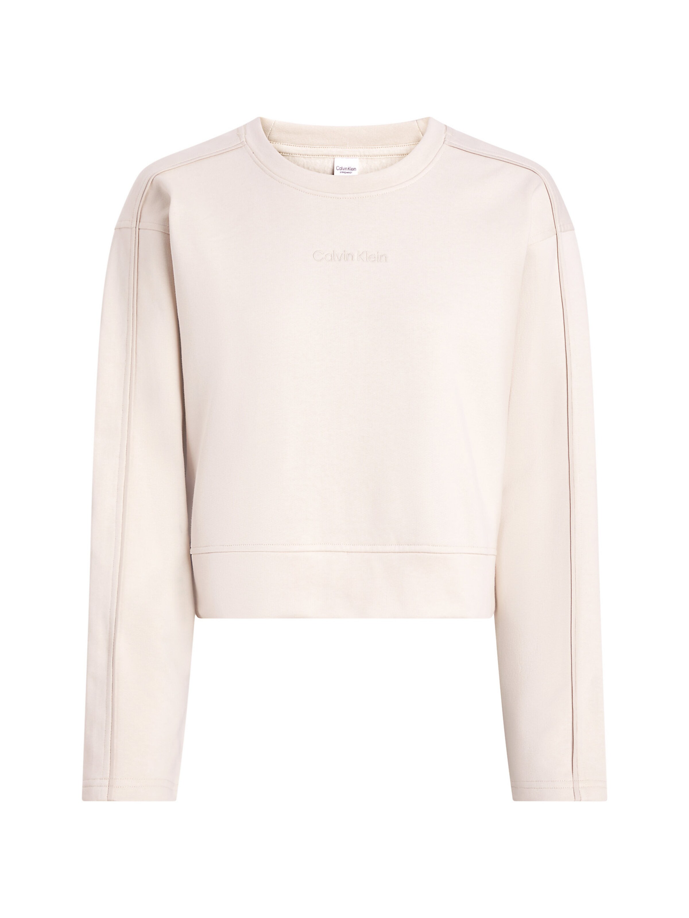 Sweat-shirt Calvin Klein en blanc : devant