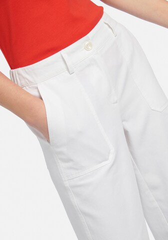 Wide Leg Pantalon Peter Hahn en blanc