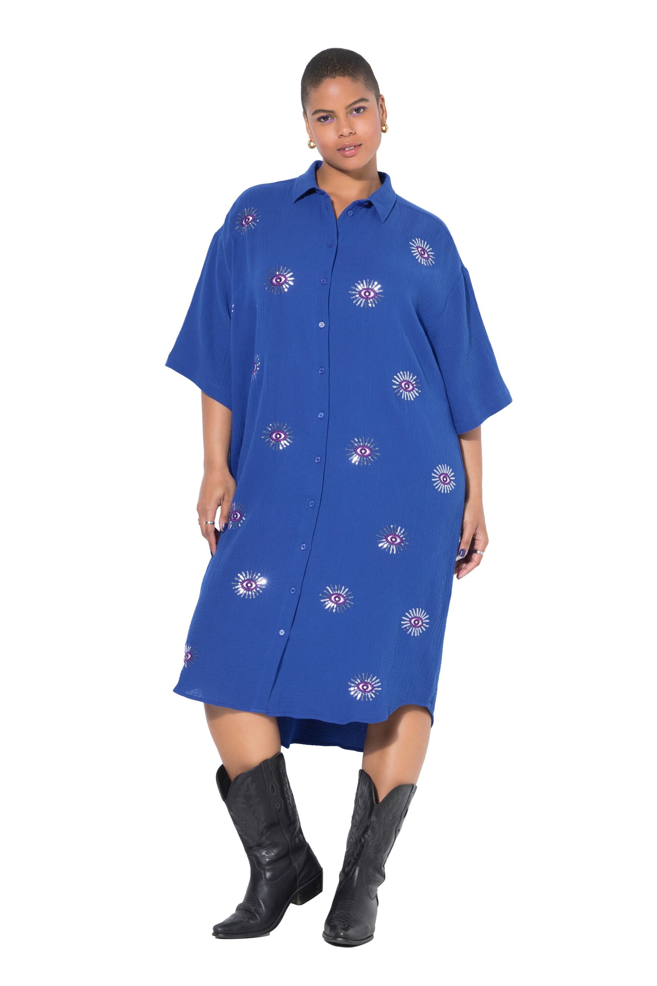 Studio Untold Blusenkleid in Blau: Vorderseite