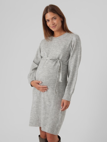 MAMALICIOUS Knitted dress 'New Anne' in Grey: front