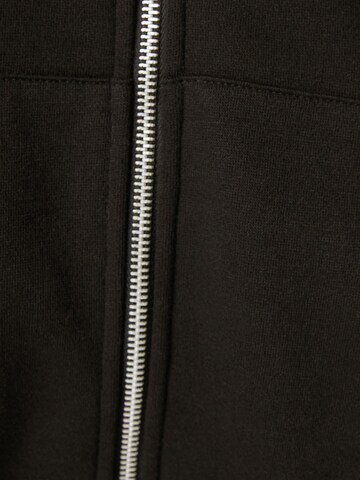 Bershka Zip-Up Hoodie in Black