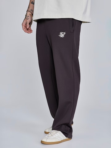 Loosefit Pantalon de sport SikSilk en marron : devant