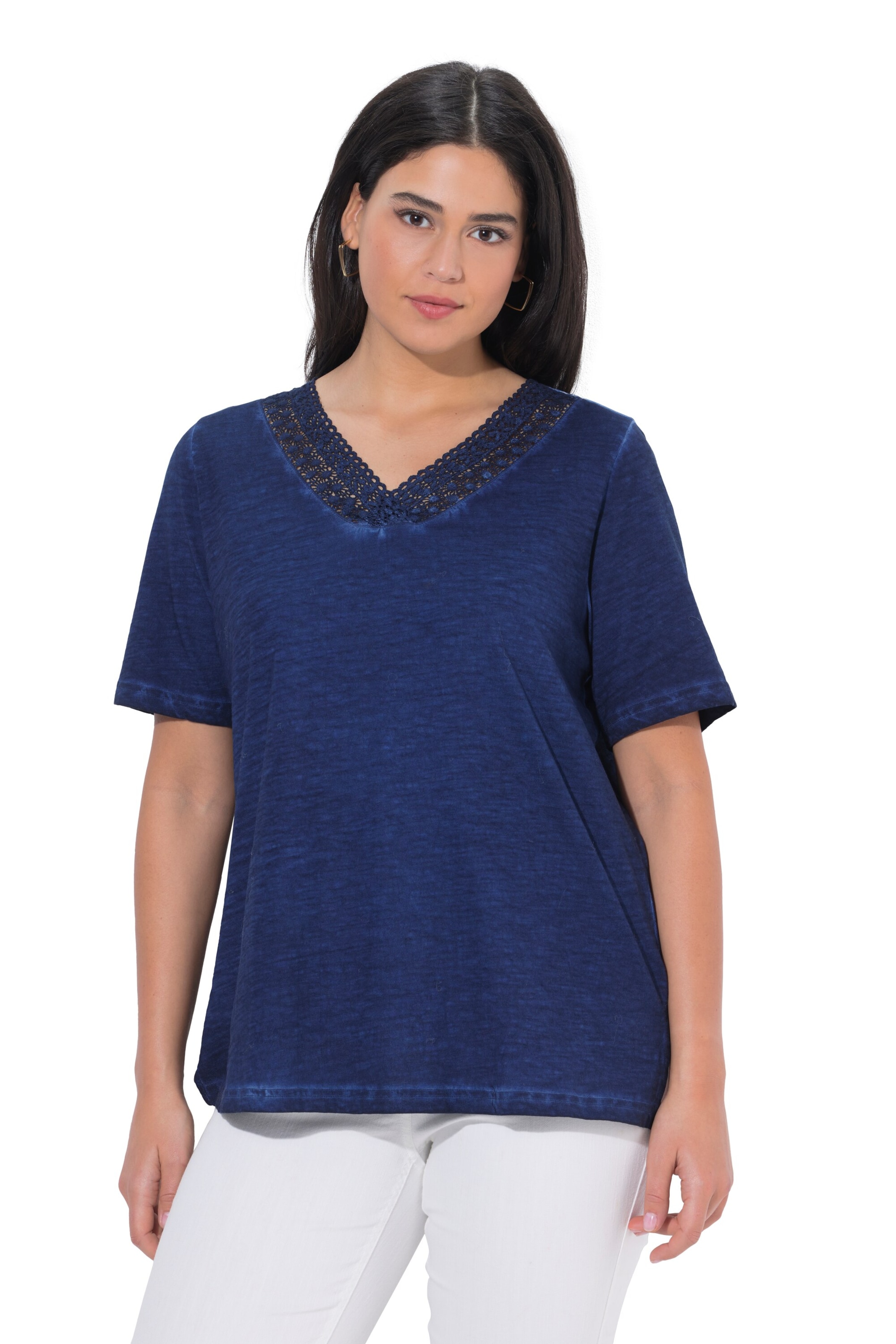 Ulla Popken Shirt in Blauw: voorkant