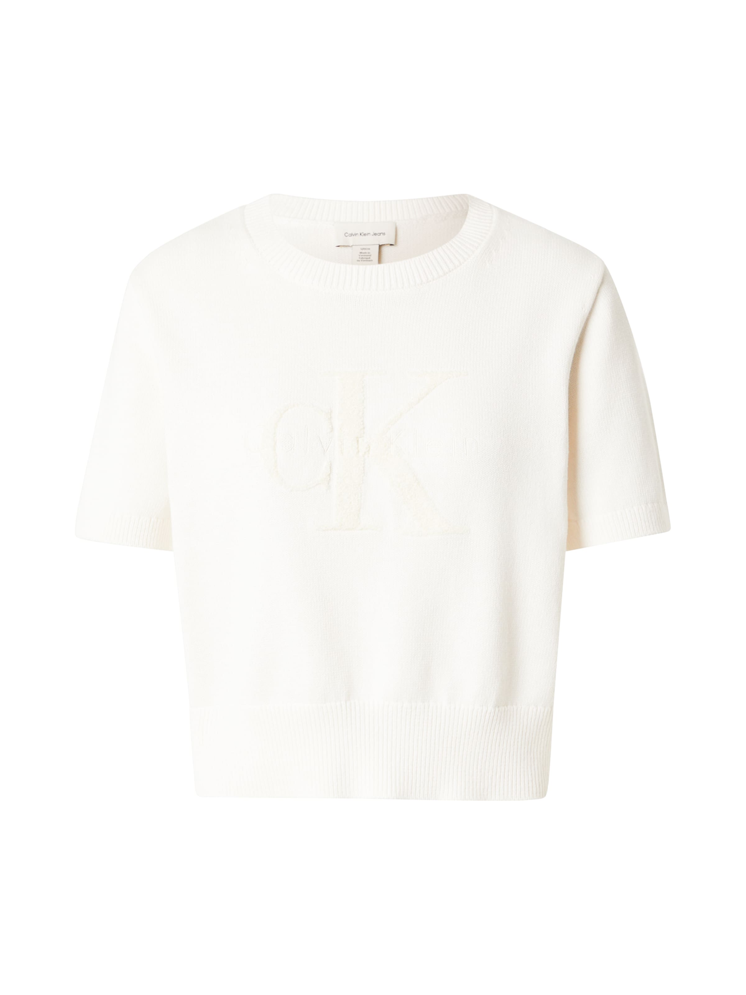 Calvin Klein JeansPulover - bijela boja: prednji dio