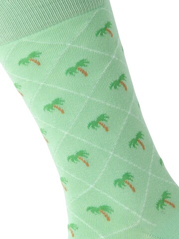 BURLINGTON Socken 'Palm Tree'‌‌‌‌‌ in Grün