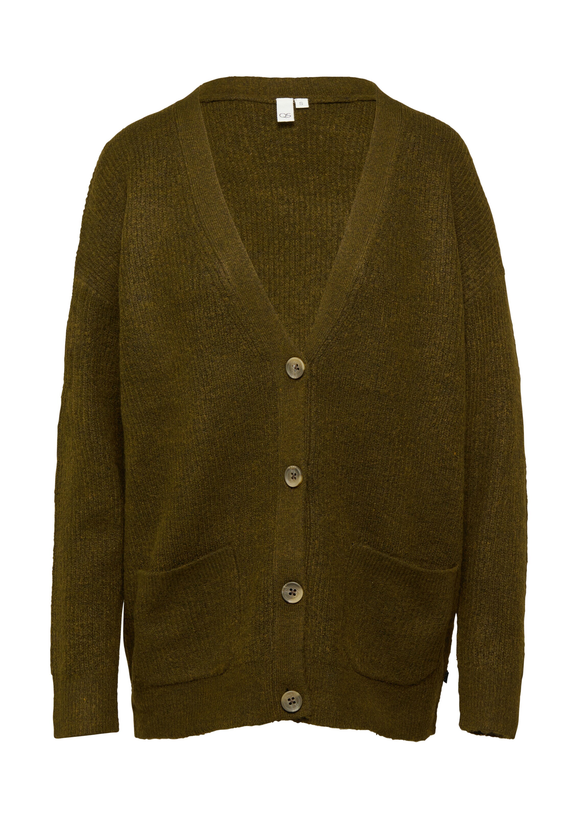 QS Gebreid vest in Groen: voorkant