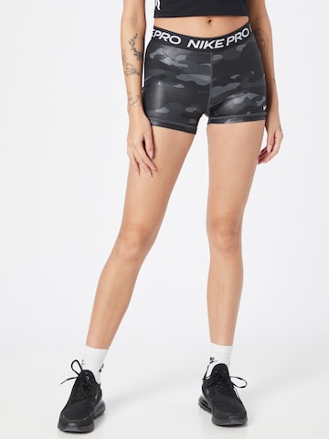 NIKE Skinny Sportshorts in Grau: predná strana