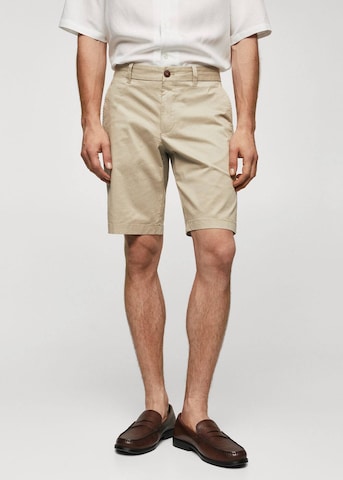 MANGO MAN Regular Broek 'Gracia' in Beige: voorkant