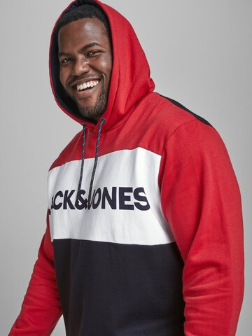 Jack & Jones Plus Mikina – červená