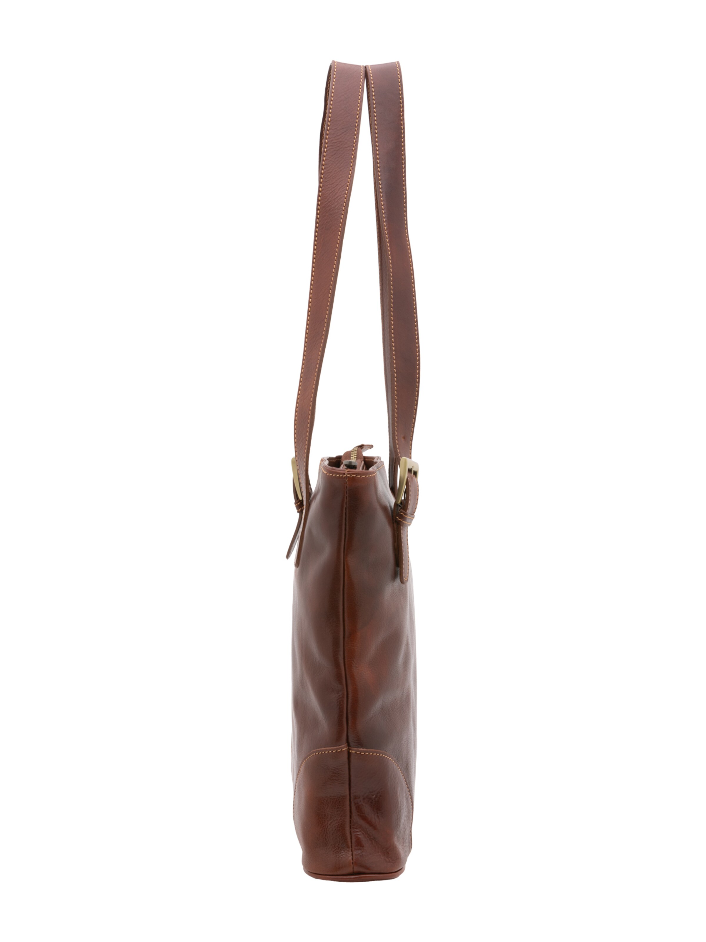 Borsa a spalla 'Borsa a Spalla Donna Pelle Vacchetta - Chiusura Zip' di I Fratelli in marrone