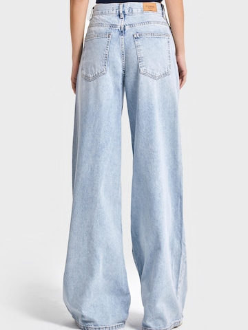 IT'S BASIC Wide leg Jeans 'ELENA Palazzo Mid Rise' in Blue