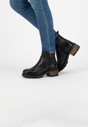 Mysa Booties 'Ivy' in Black: front