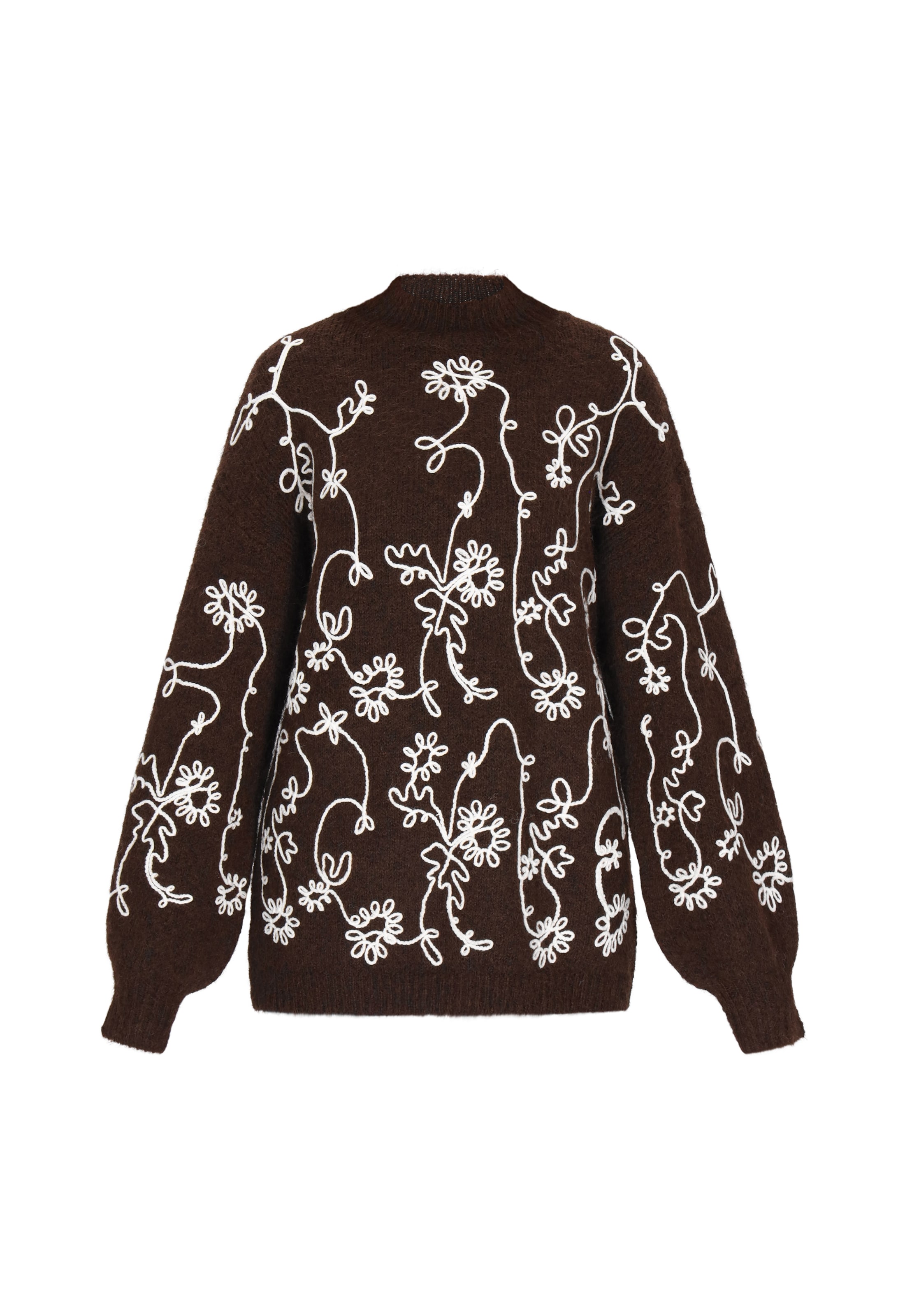 usha FESTIVAL - Pullover oversized em castanho: frente