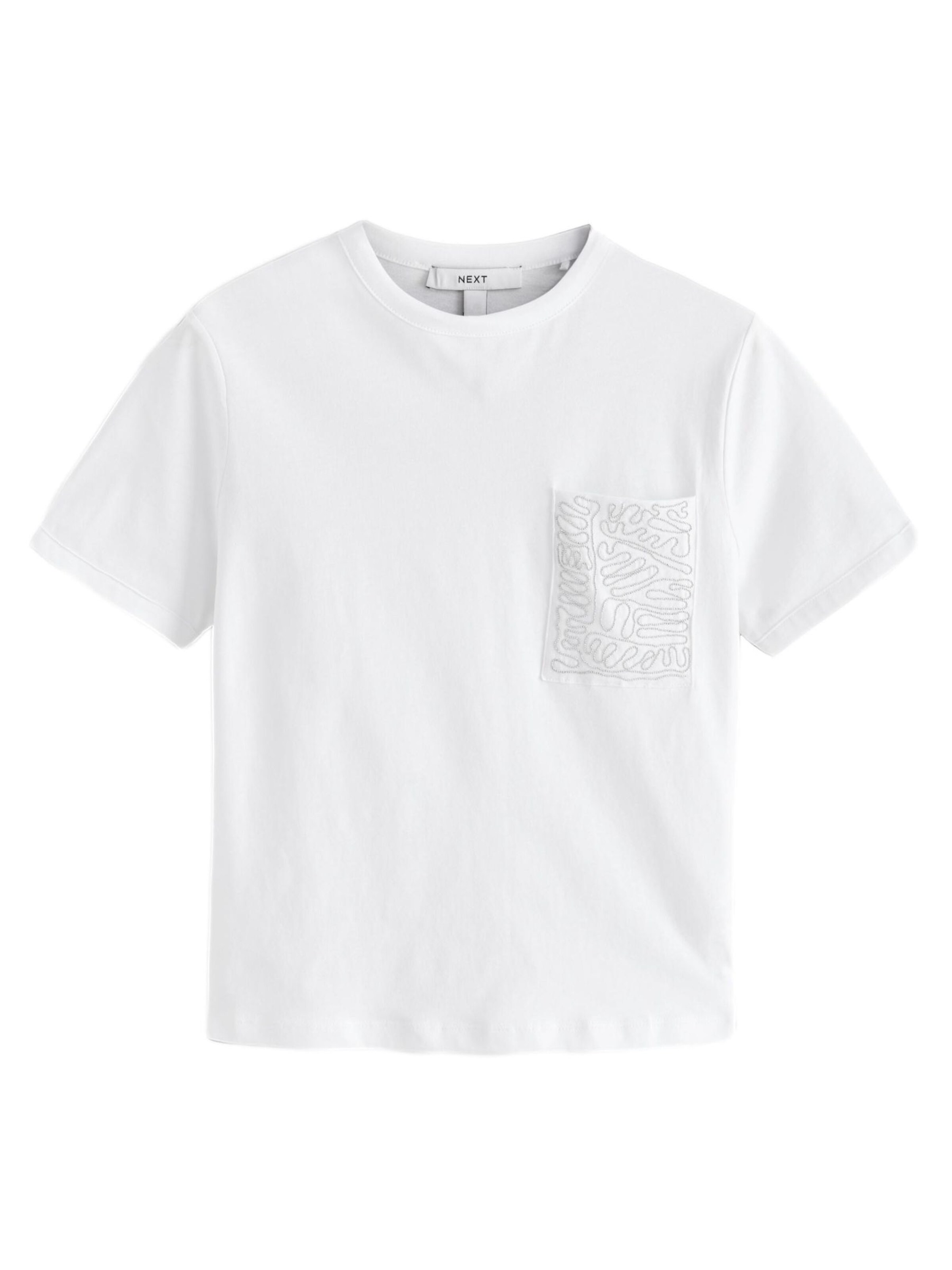 Tricou de la Next pe alb: față