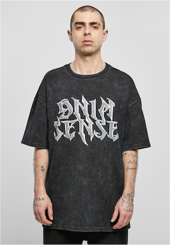 9N1M SENSE Тениска в черно: отпред
