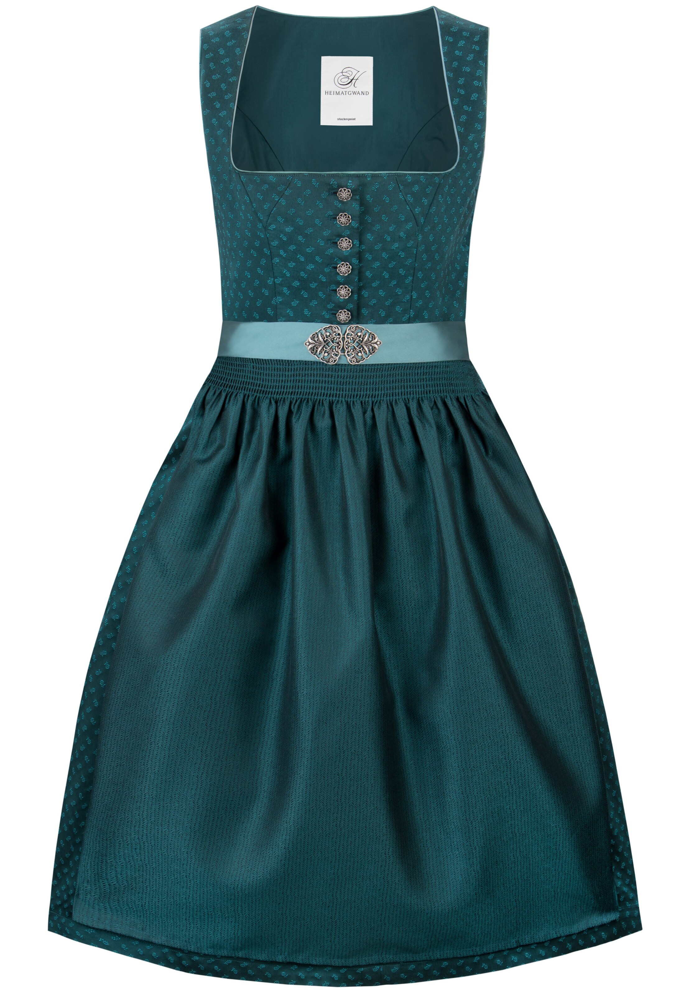 STOCKERPOINT Dirndl 'Cora' in Grün: Vorderseite