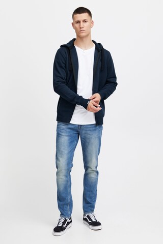 !Solid Zip-Up Hoodie 'BENE ZIP' in Blue