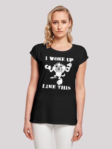 T-shirt 'Looney Tunes Taz I Woke Up Like This' F4NT4STIC en noir : devant