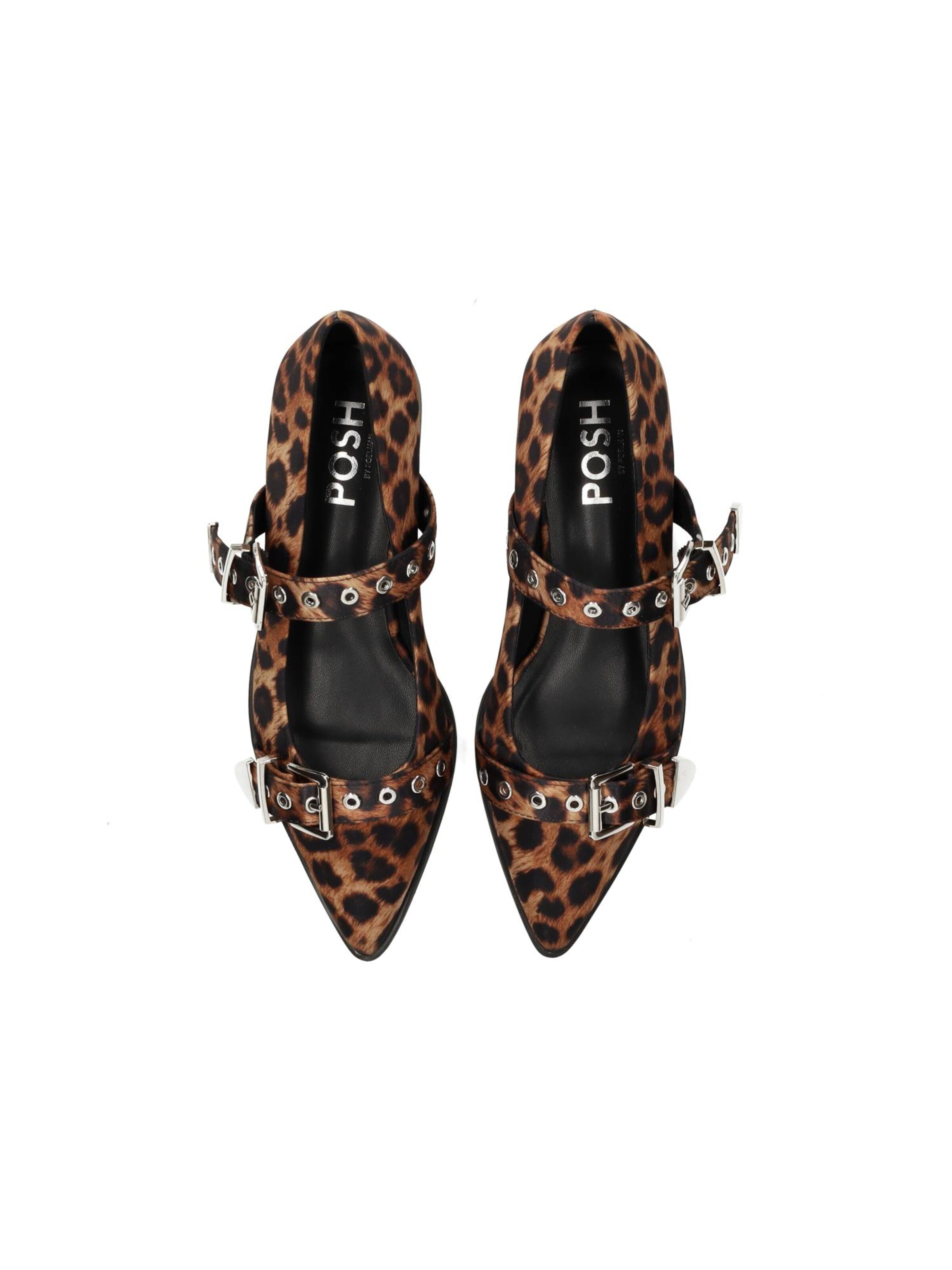 Ballerines à lanières 'Gulia' POSH by Poelman en marron