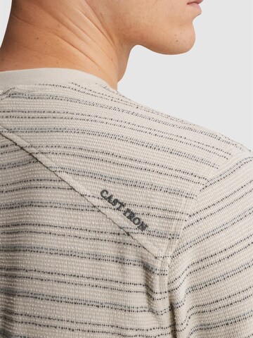 CAST IRON Shirt 'T-shirt with stripe texture' in Grijs
