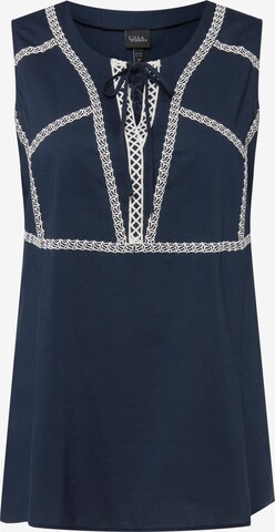 Ulla Popken Blouse in Blauw: voorkant