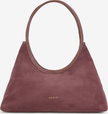 Nat&Nin Olkalaukku 'Milo' värissä vaaleanpunainen: etupuoli