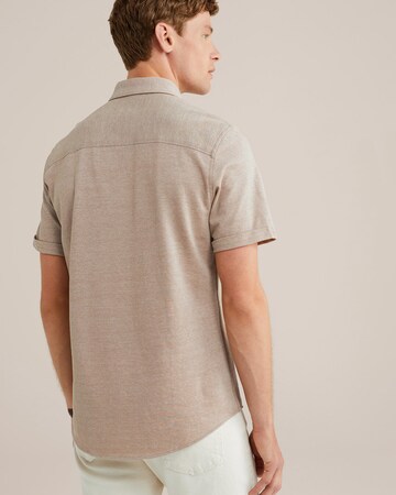 Slim fit Camicia di WE Fashion in beige