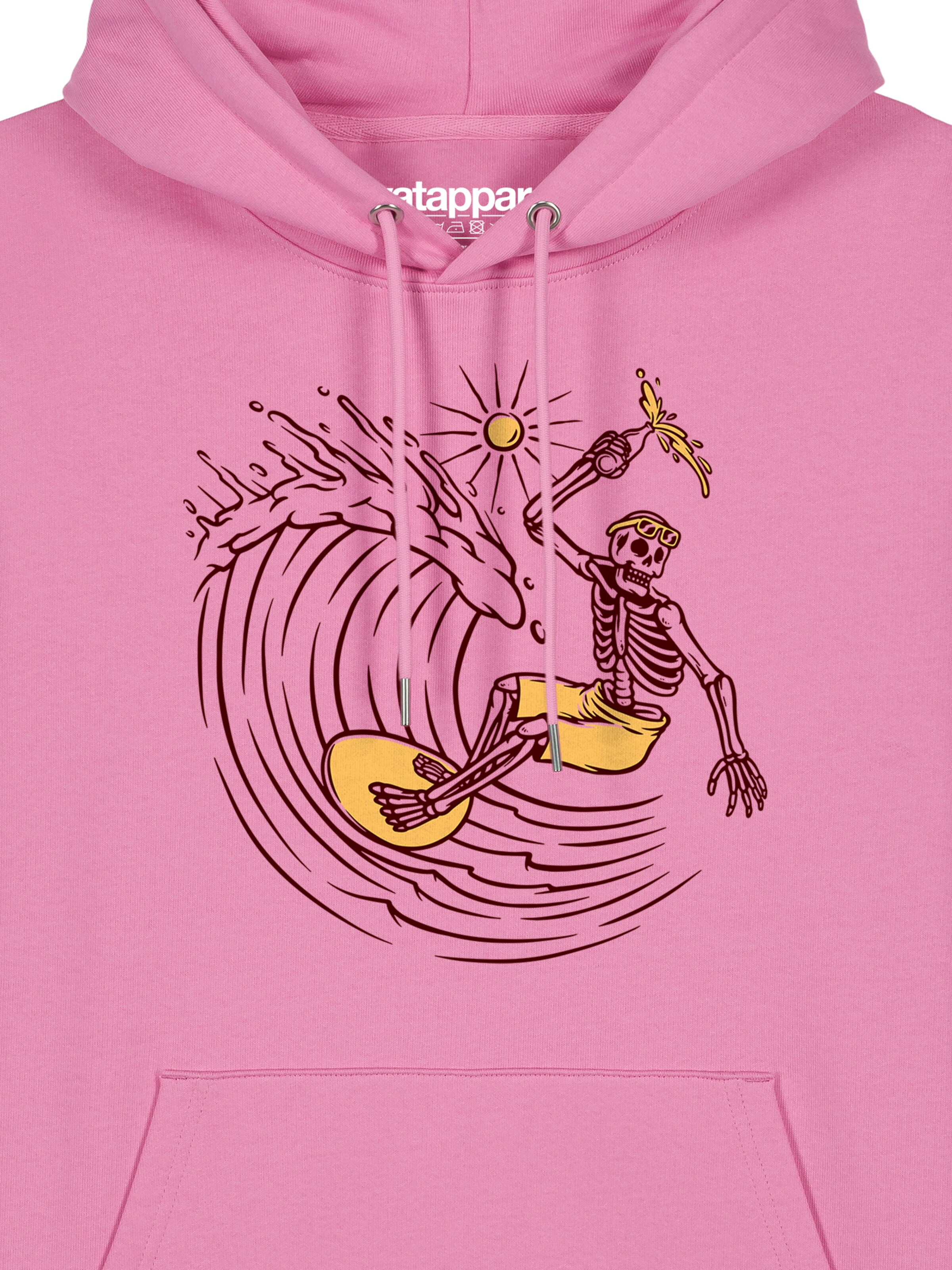 Sweat-shirt ' Surfing for life ' Watapparel en rose