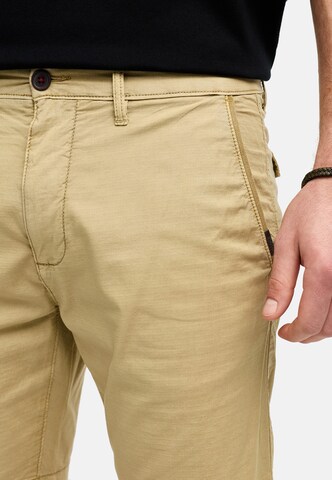 INDICODE JEANS Regular Shorts 'Hutchico' in Beige