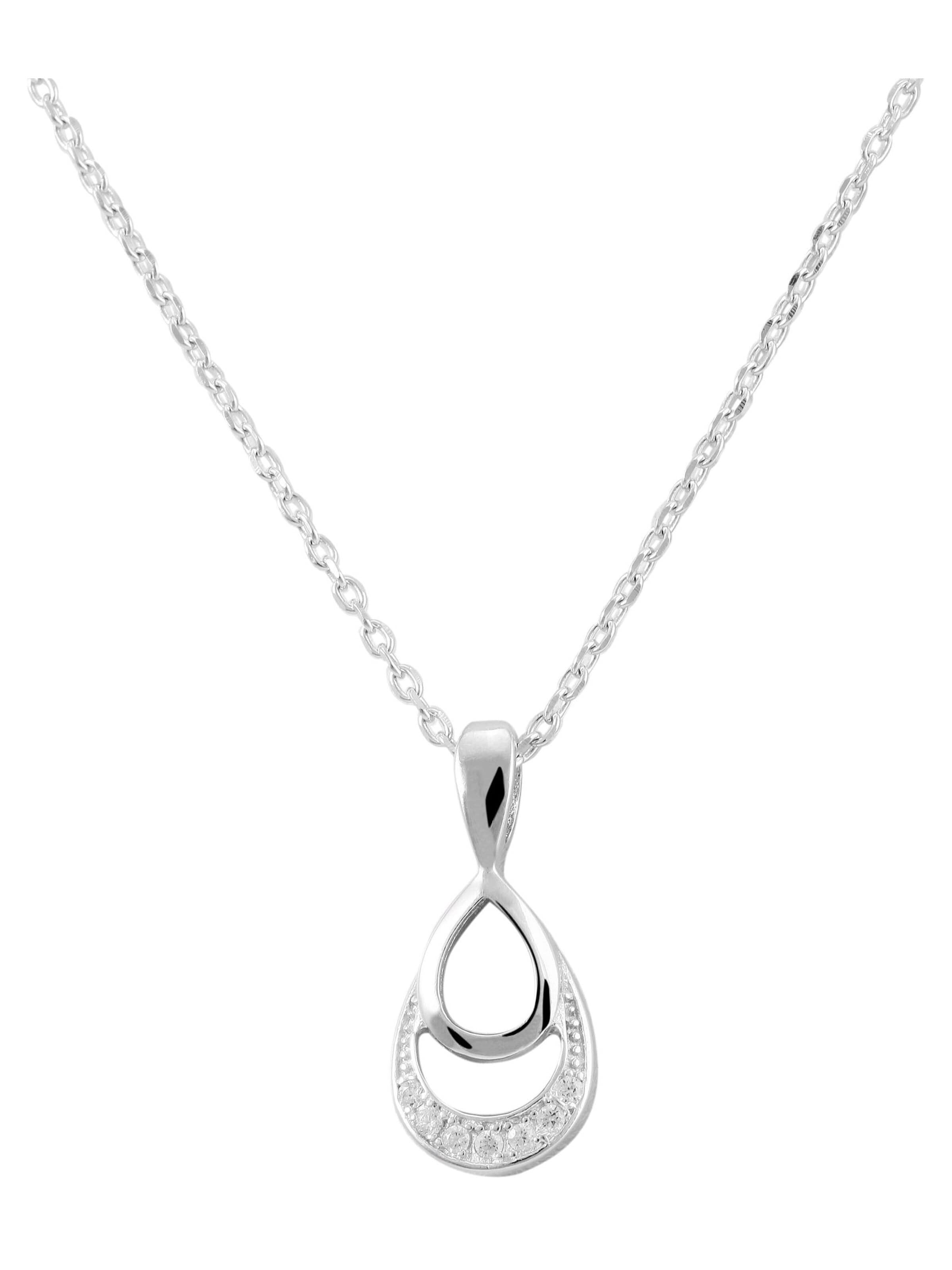 Akzent Pendant '"Mairead" aus 925 Sterlingsilber, rhodiniert, langlebig' in Silver