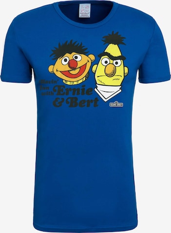 LOGOSHIRT Shirt 'Ernie und Bert' in Blauw: voorkant