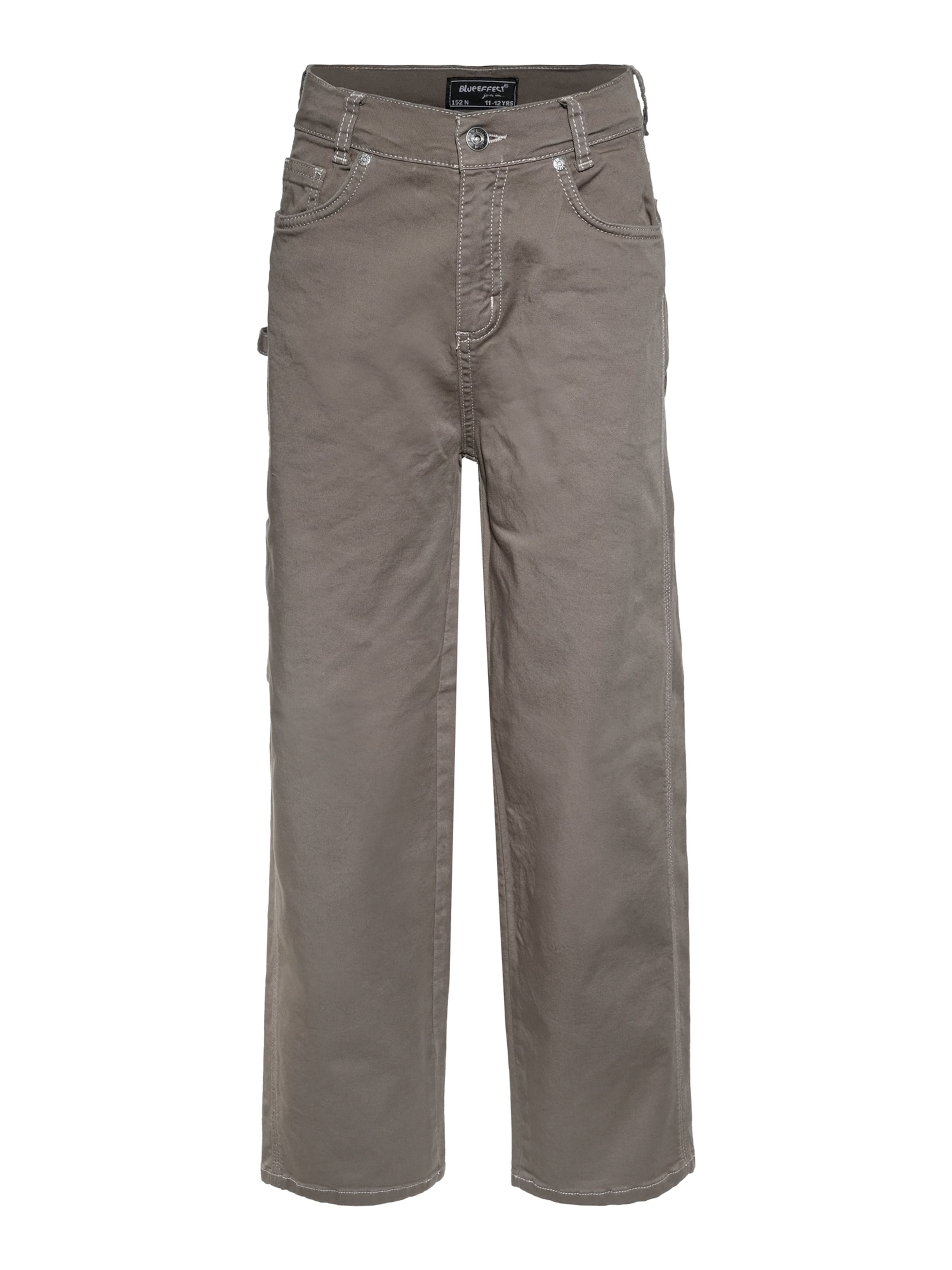 BLUE EFFECT - Folgado Calças de ganga em castanho: frente