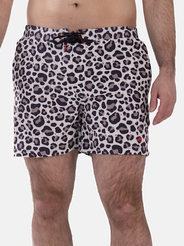 Shorts de bain Frozen Cape en beige : devant