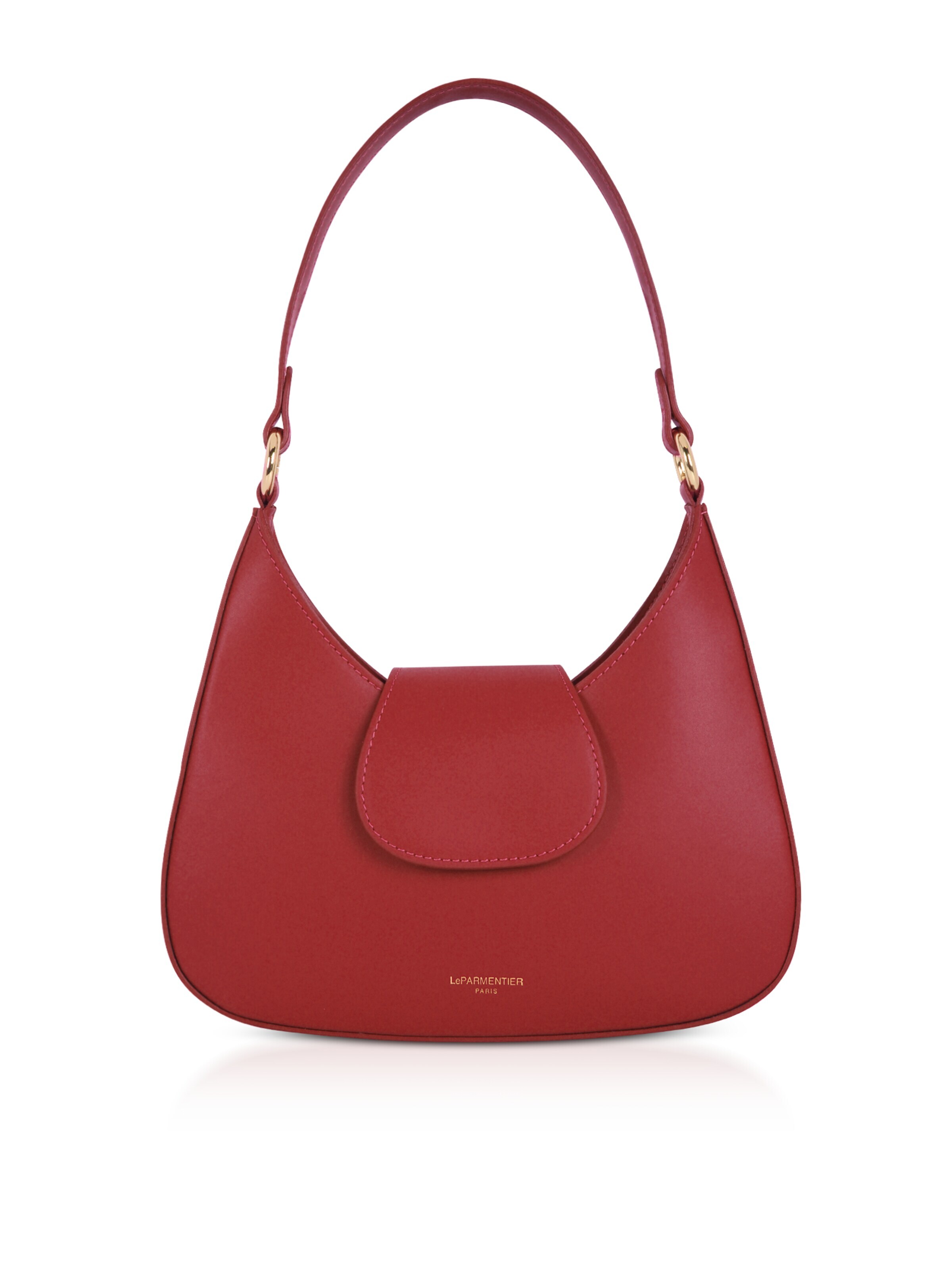Borsa a spalla 'Obolo' di LeParmentier in rosso: frontale