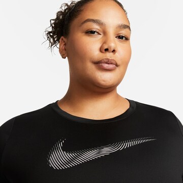 NIKE Sportshirt 'Swoosh' in Schwarz