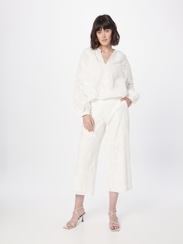 Wide Leg Pantalon TAIFUN en blanc