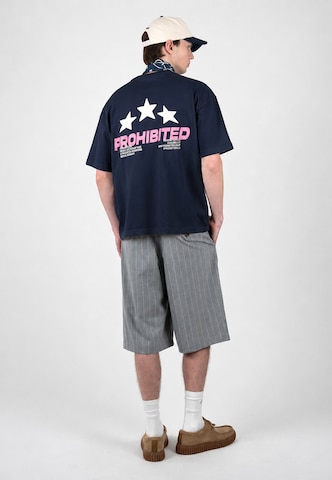 Prohibited - Camisa 'Running Club' em azul