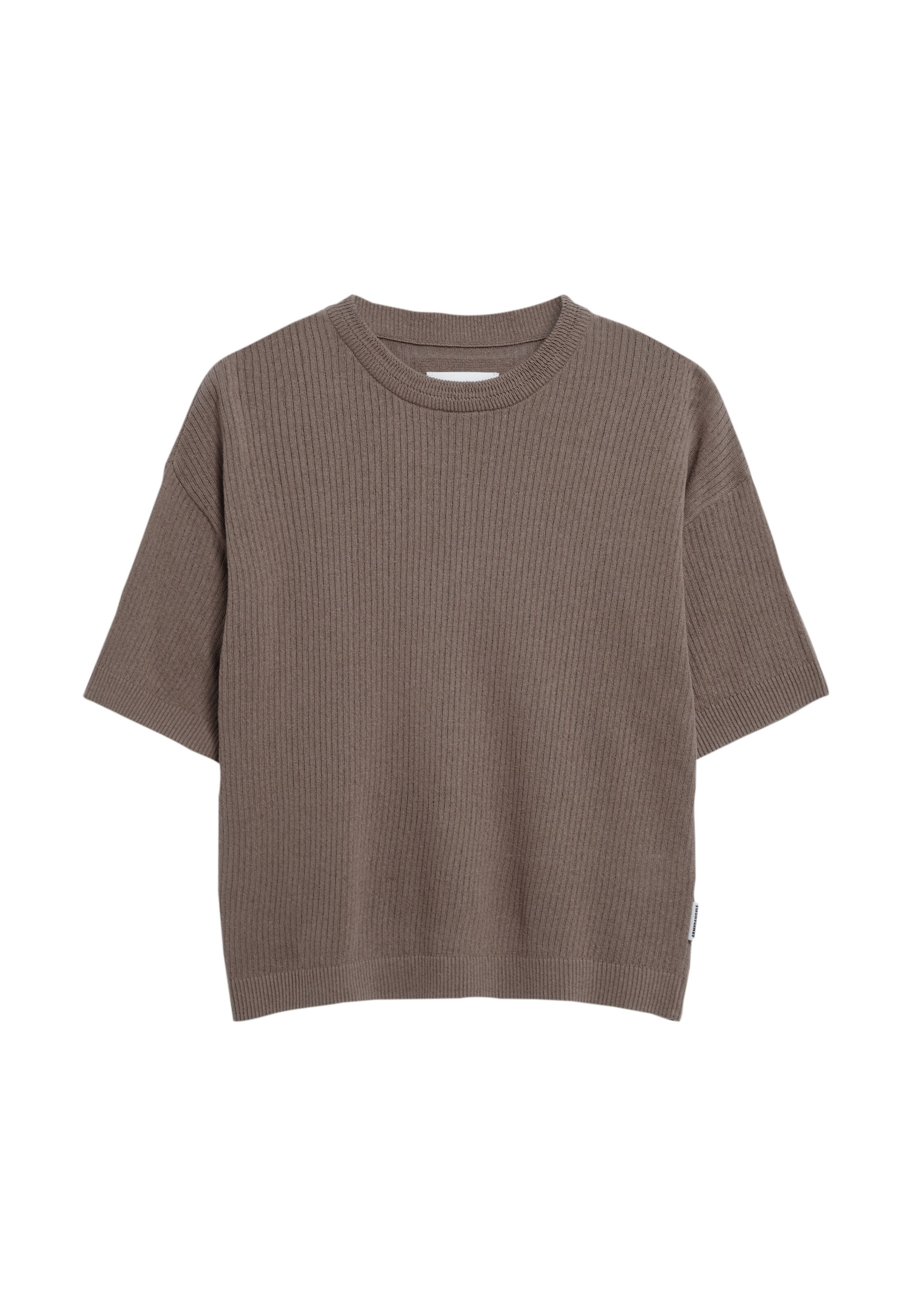 ARMEDANGELS Stricktop LIZAA LINO in Braun: Vorderseite