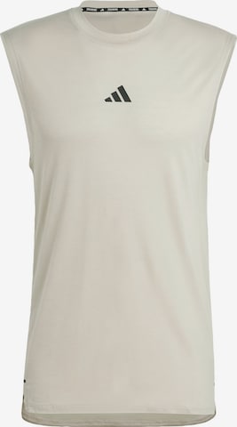 ADIDAS PERFORMANCE Functioneel shirt 'Power Workout' in Beige: voorkant