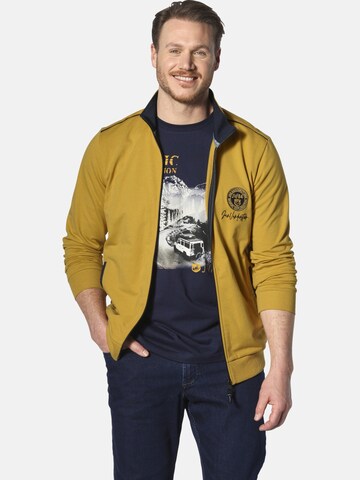Jan Vanderstorm Zip-Up Hoodie 'Andtarsen' in Yellow
