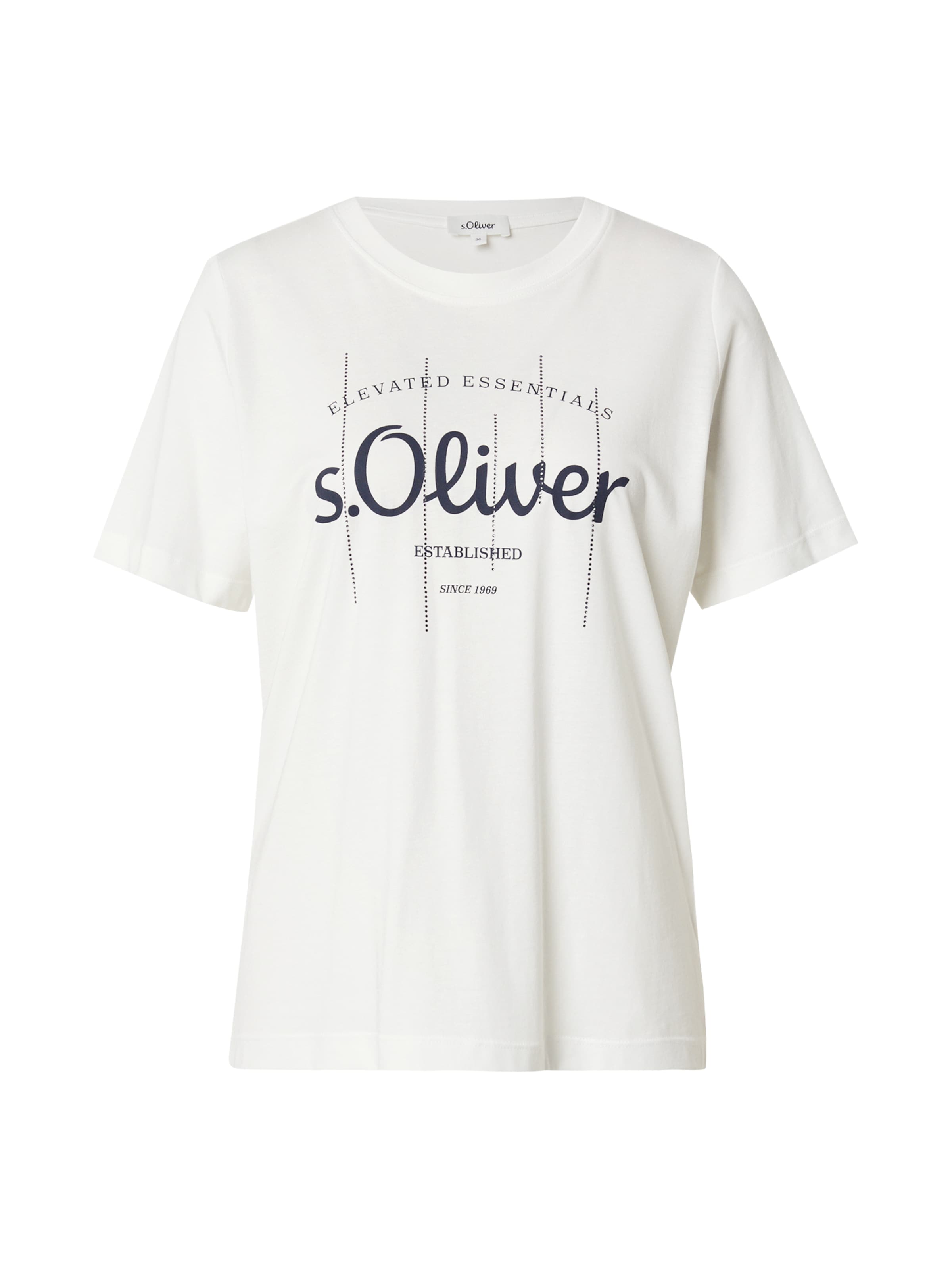 s.Oliver Μπλουζάκι σε λευκό: μπροστά