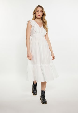 Robe d’été DreiMaster Vintage en blanc