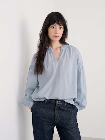 Seasalt Cornwall Blouse 'Gwel' in Blauw: voorkant