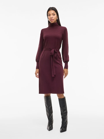 VILA Gebreide jurk 'VIAMANDA' in Rood: voorkant