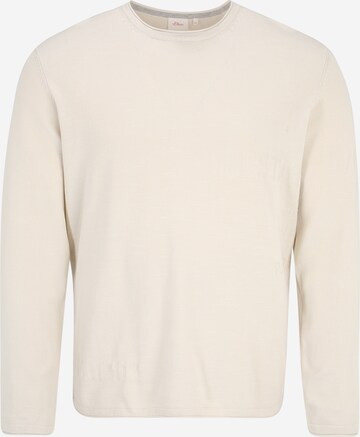 s.Oliver Men Big Sizes Pullover in Beige: predná strana