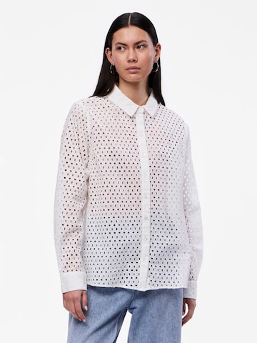 PIECES Блуза 'ANNIKA' в бяло: отпред