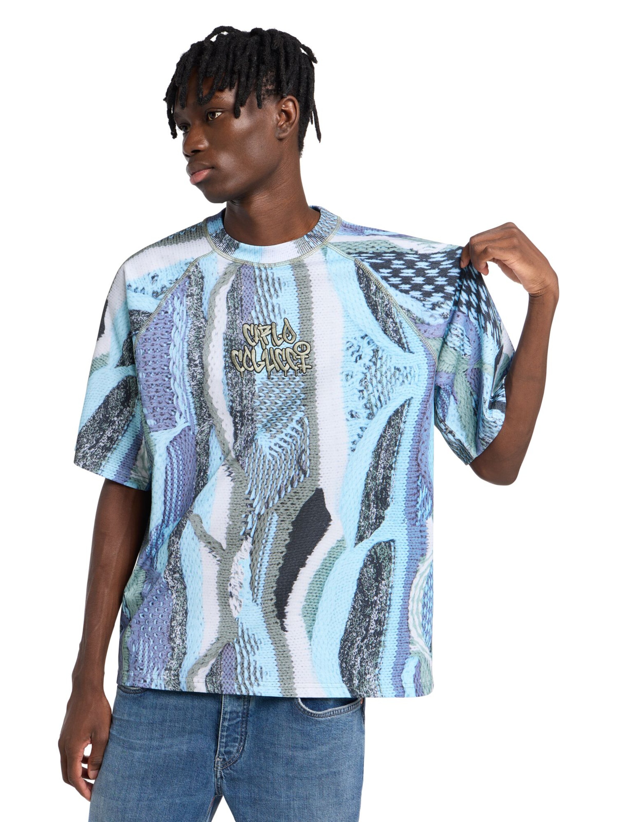 Carlo Colucci Shirt 'Ettori' in Blauw: voorkant