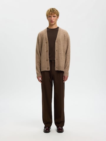 SELECTED - Cárdigan en marrón